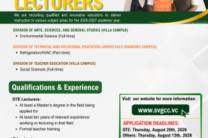 Vacancies – Lecturers (August 2026) Vacancies – Lecturers (August 2026)